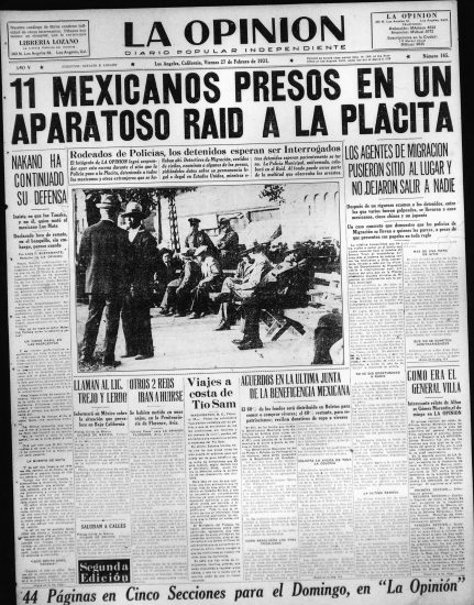Historic newspaper clipping on deportation